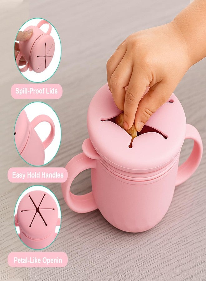 Ubisye Snack Cups for Toddlers Spill Proof, Stainless Steel Snack Containers for Kids, Reusable Toddler Snack Containers with Lid & Handle, Baby Snack Cups, Dishwasher Safe 2 Pack - Image 3